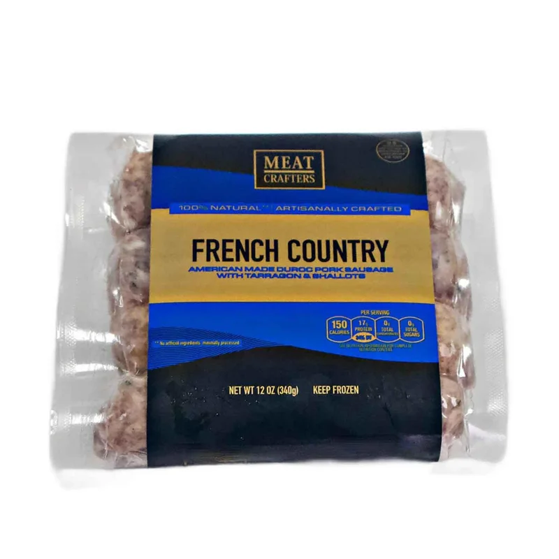 Country Pork Sausage, French Garlic, 12 Oz