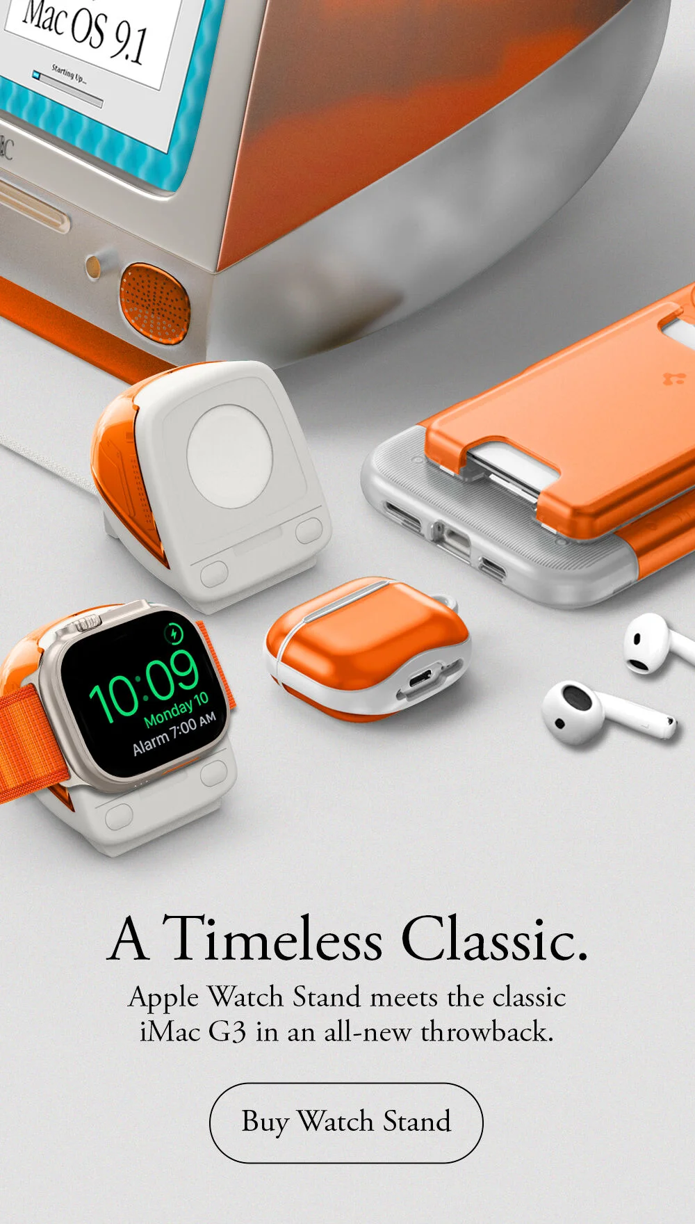 A timeless Classic. Apple Watch Stand meets the classic iMac G3 in an all-new throwback. Buy the Classic C1 Watch Stand now.