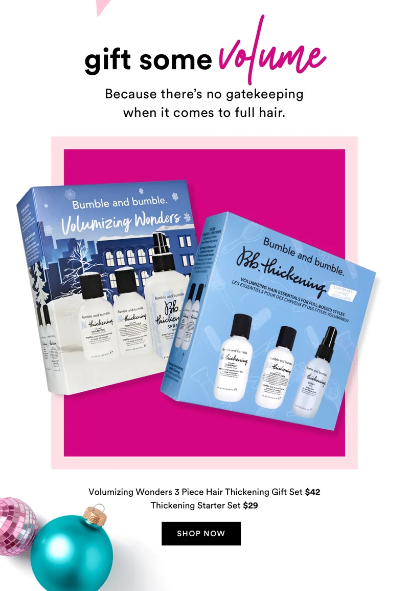Gift some volume | Beacause there's no gatekeeping when it comes to full hair. | Shop Now