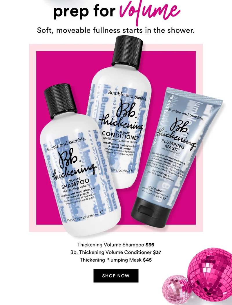 Prep for volume | Soft, moveable fullness starts in the shower | Shop Now
