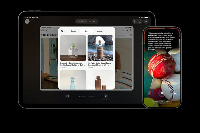 Siri AI content shown on iPad Pro 11 M4 and iPhone 17 Pro