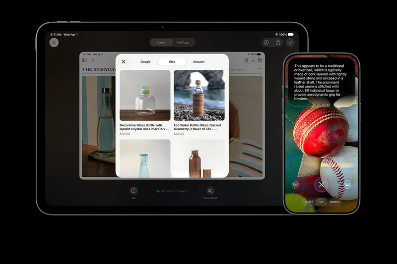 Siri AI content shown on iPad Pro 11 M4 and iPhone 17 Pro
