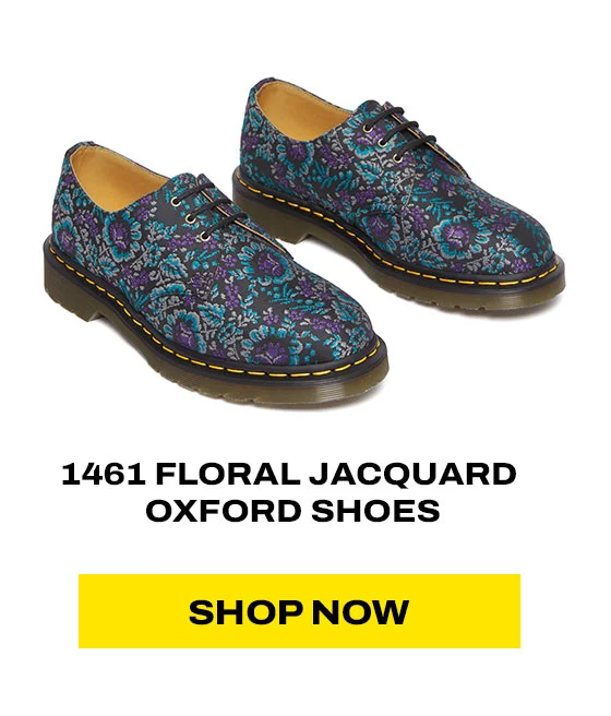1461 Floral Jacquard Oxford Shoes