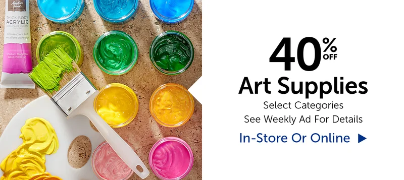 40% Off Art Supplies - Select Categories