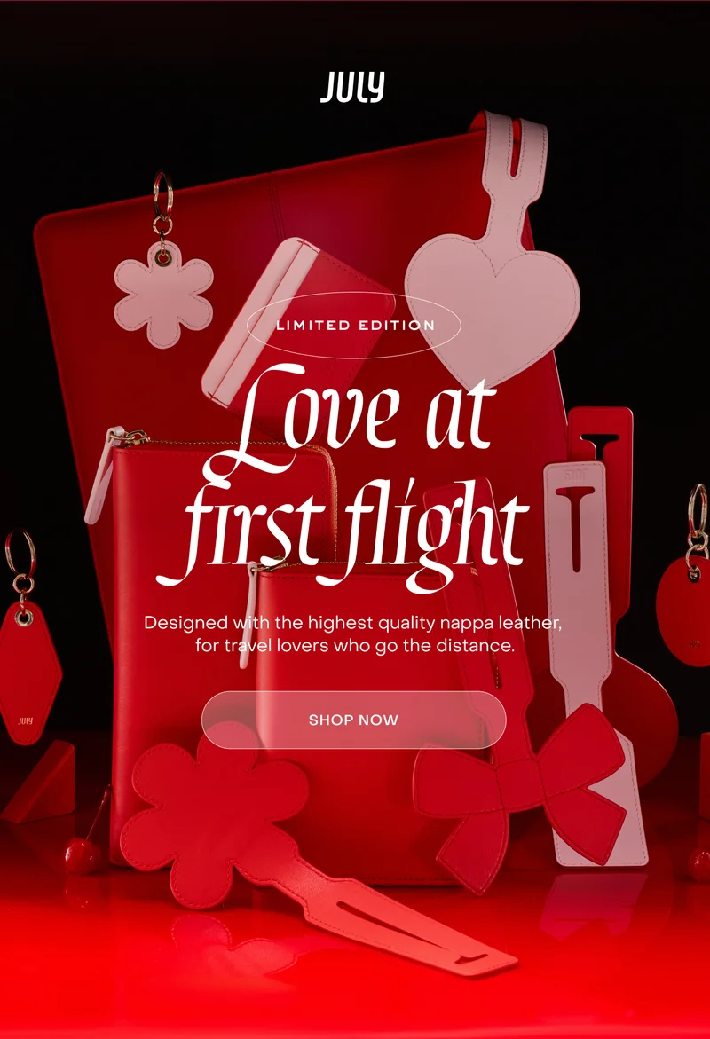 Love at first flight. Designed with the highest quality nappa leather,  for travel lovers who go the distance.