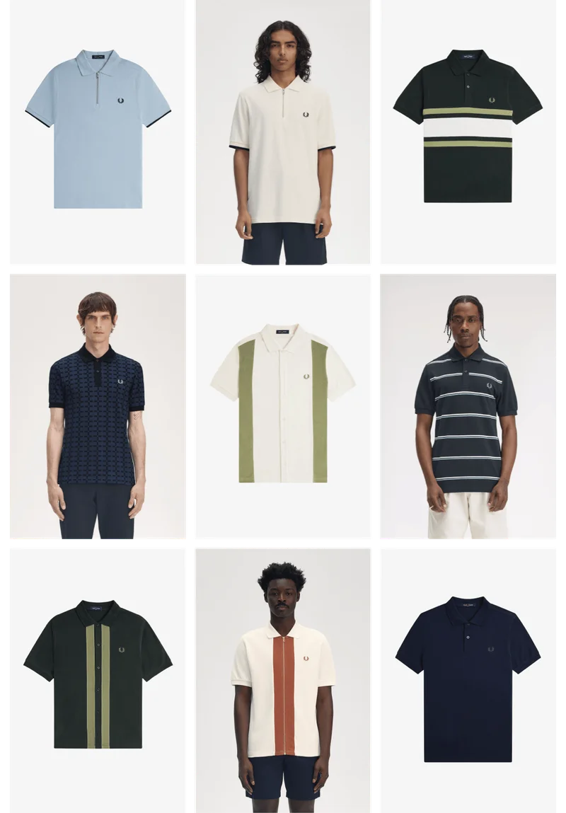 Variety of polo shirts