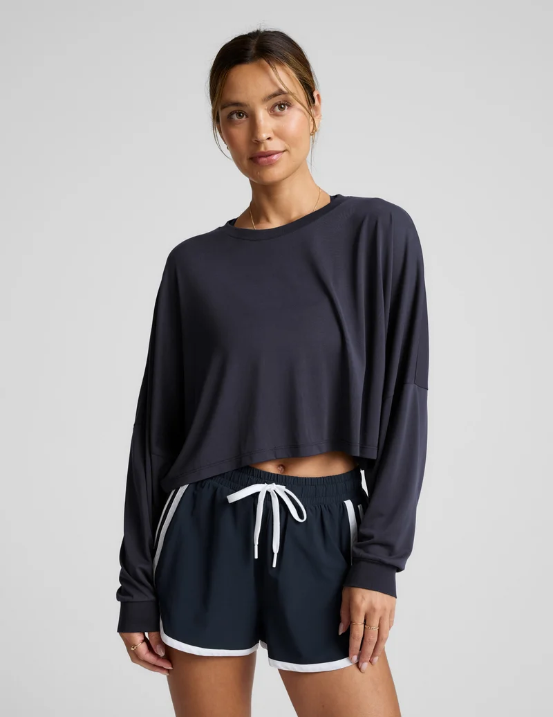 Image of Studio Luxe Cropped Long Sleeve Tee