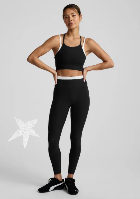 Spacedye Layered High Waisted Midi Legging