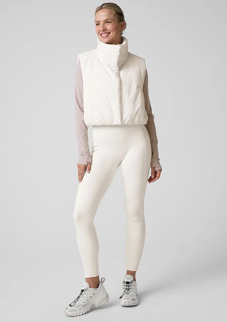 Pacer Fleece-Backed Zip Pocket Full Length Legging in Glacier