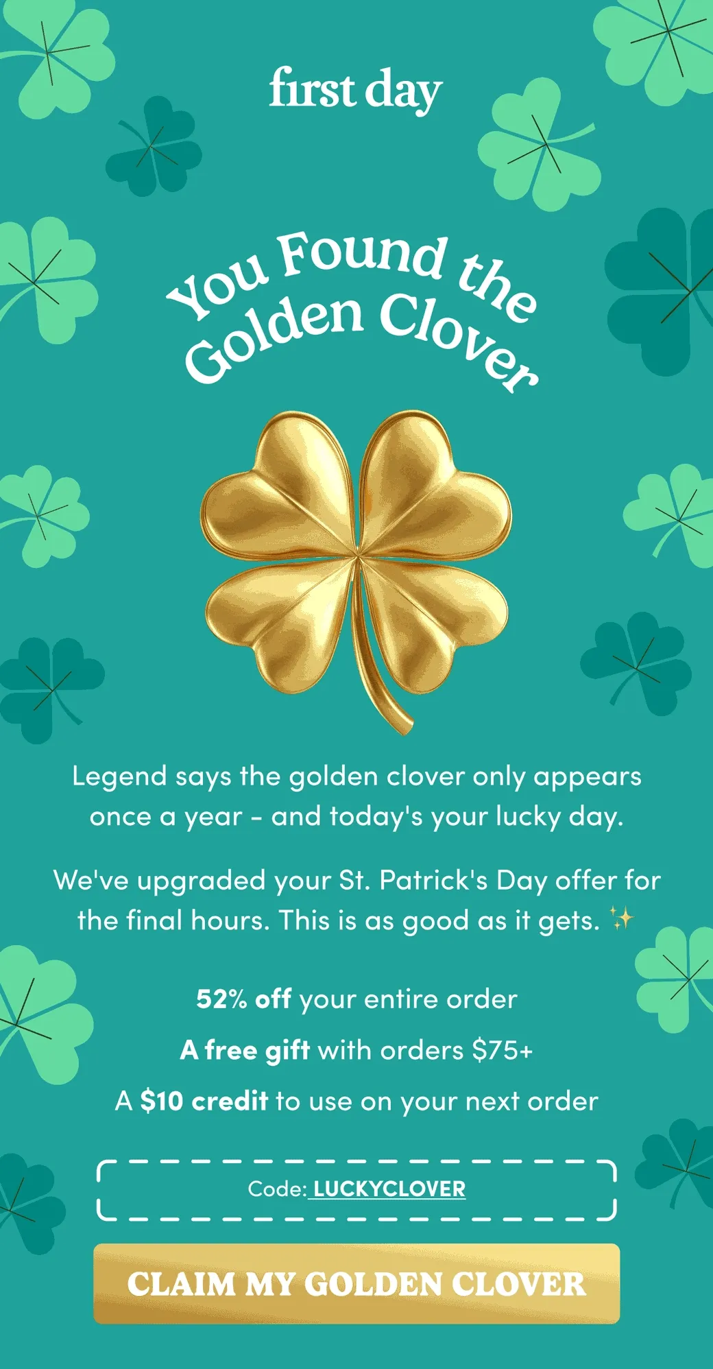 You Found the Golden Clover!