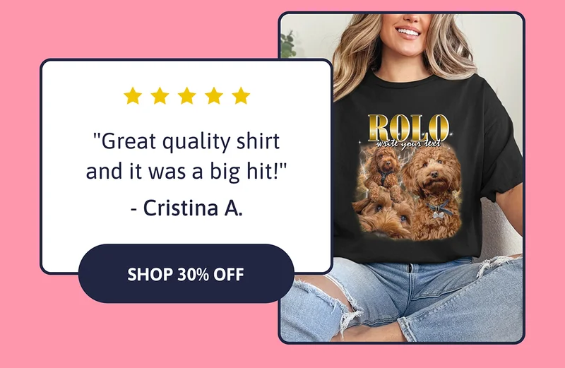 Custom Vintage Pet T-shirt. was $30, NOW $21 "Great quality shirt and it was a big hit!" - Cristina A.