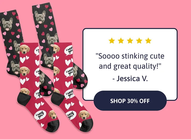 Dog Mom Socks. was $20, NOW $14 "Soooo stinking cute and great quality!"  Jessica V.