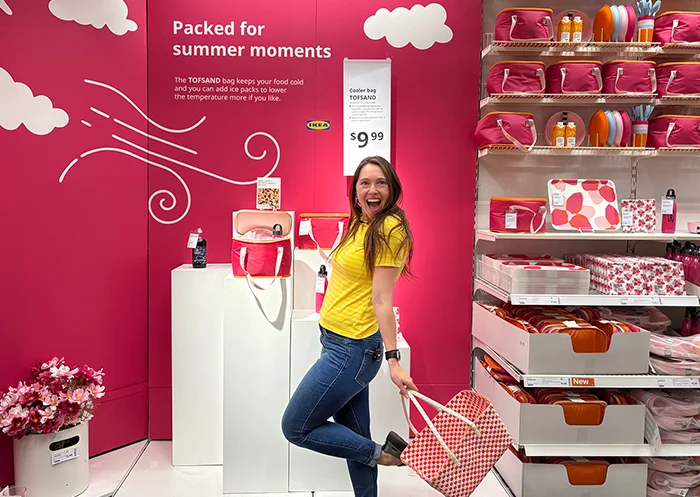 IKEA designer showcasing IKEA products
