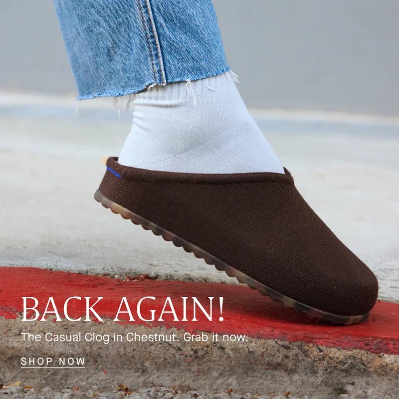 BACK AGAIN! The Casual Clog in Chestnut. Grab it now. SHOP NOW