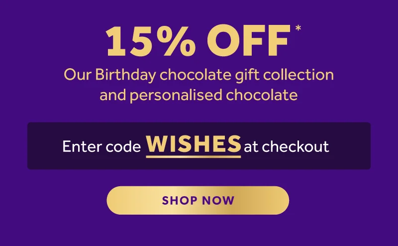 15% off Birthday chocolate