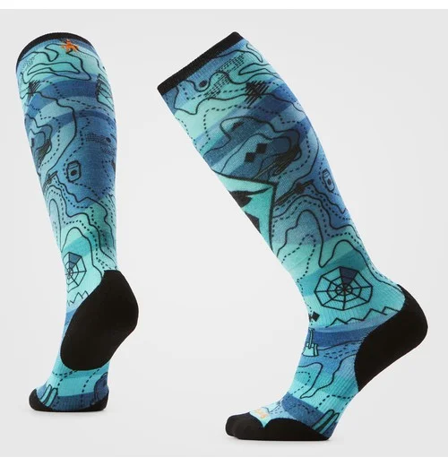 Women's Ski Topo Treasures Print Over The Calf Socks