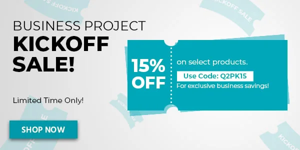 Business Project Kickoff Sale! 15% Off On Select Products. Use Code: Q2PK15. For Exclusive Business Savings! Limited Time Only! Shop Now.