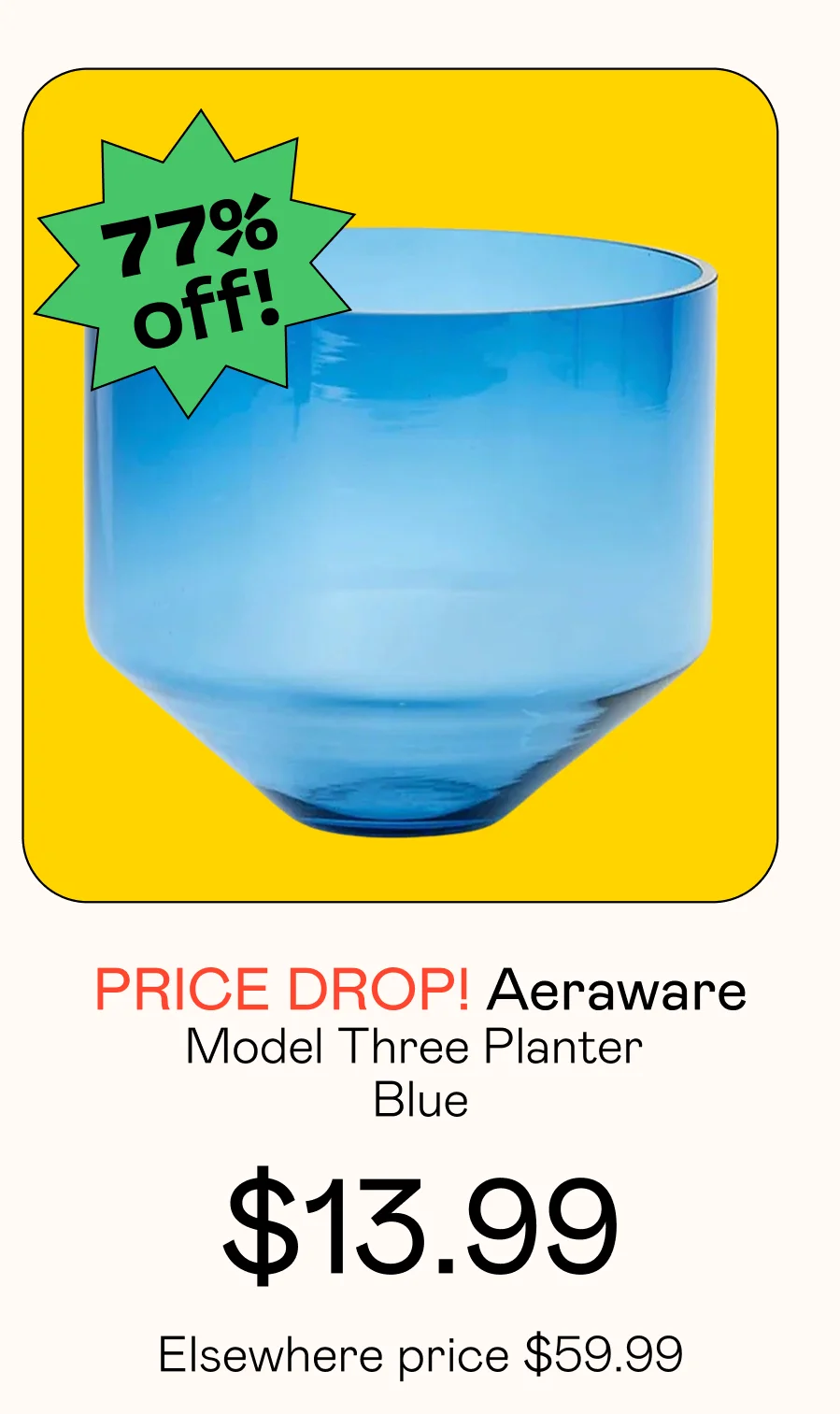 Model Three Planter - Blue