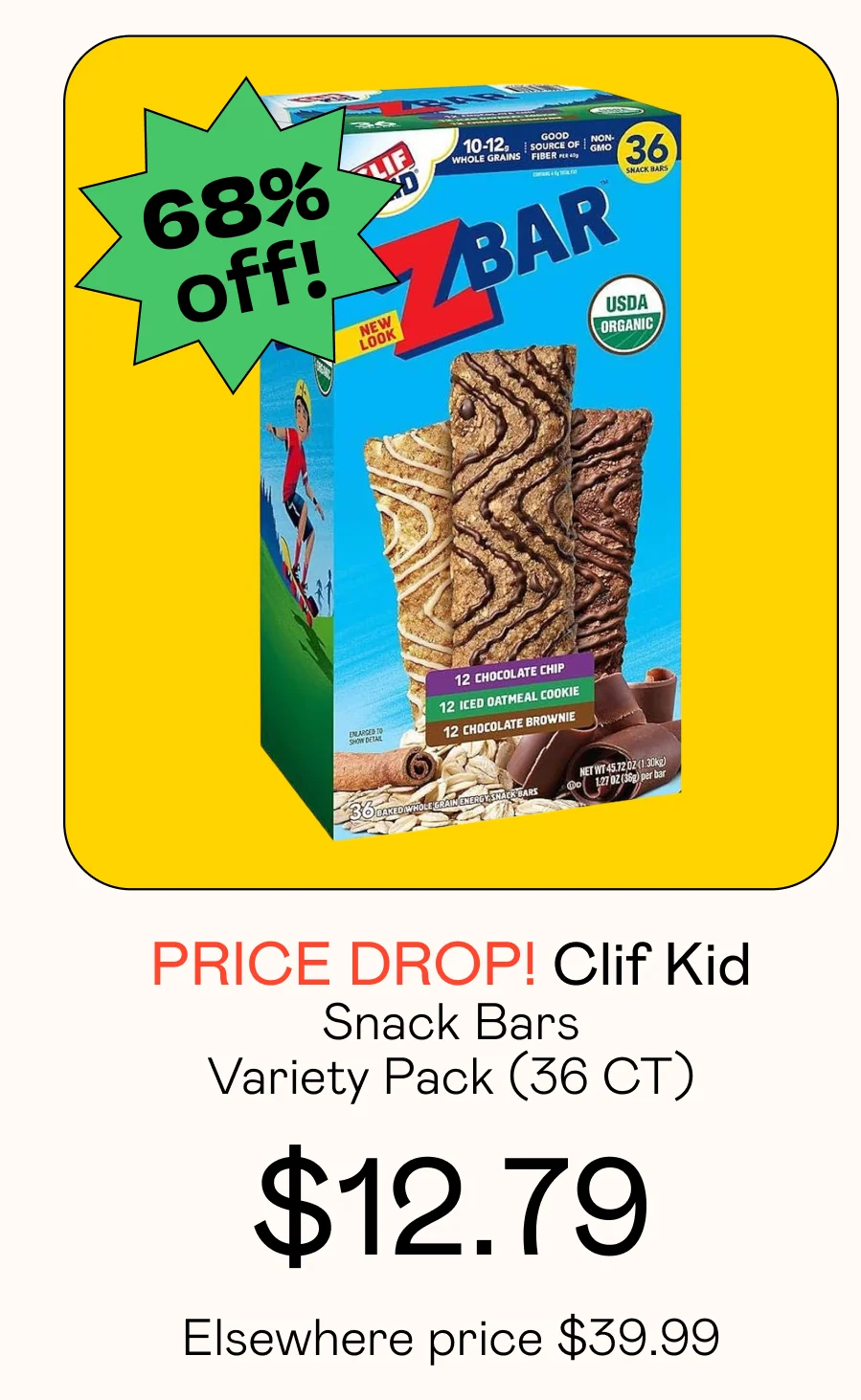 Clif Kid Snack Bars Variety Pack (36 CT)