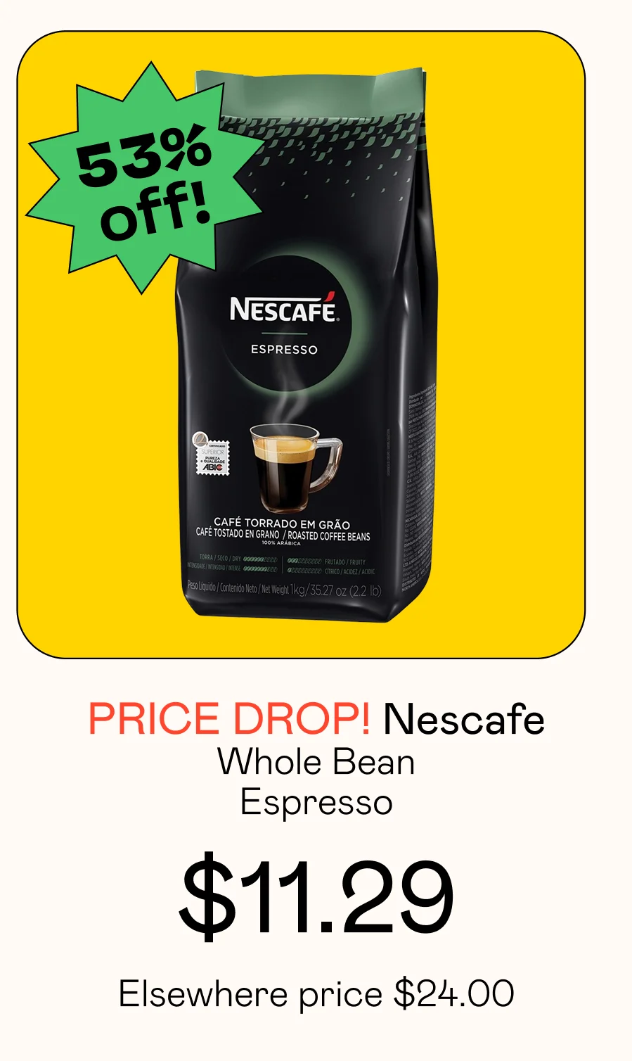 Nescafe Whole Bean Espresso