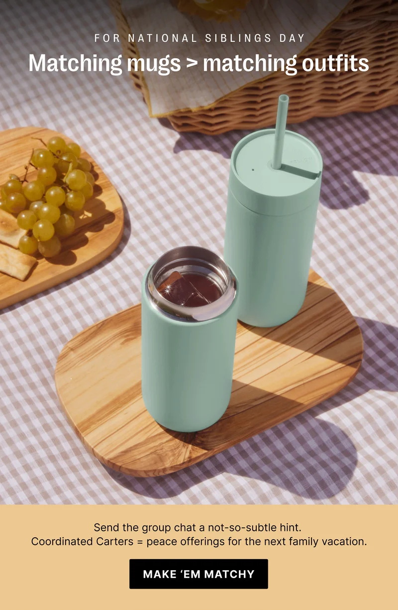 For national siblings day: matching mugs > matching outfits