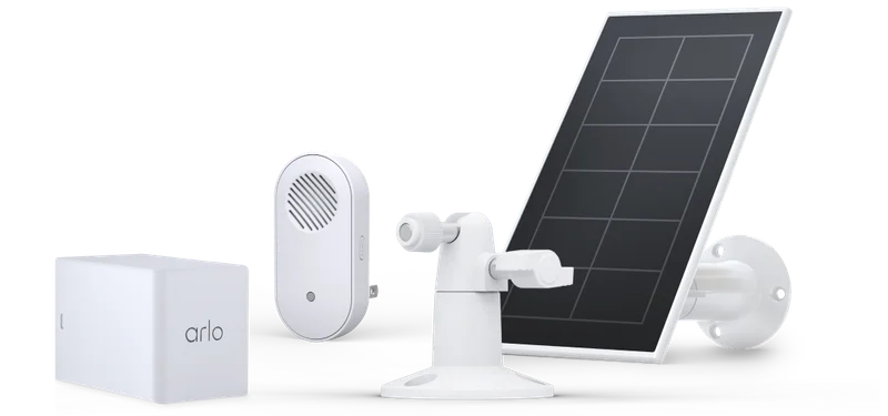 Various Arlo security accessories.