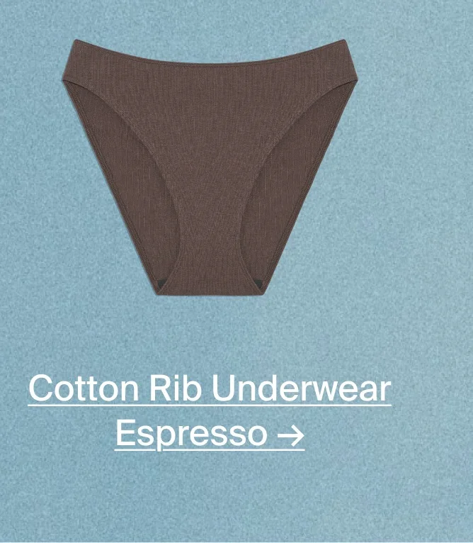 Cotton Rib Underwear Espresso →