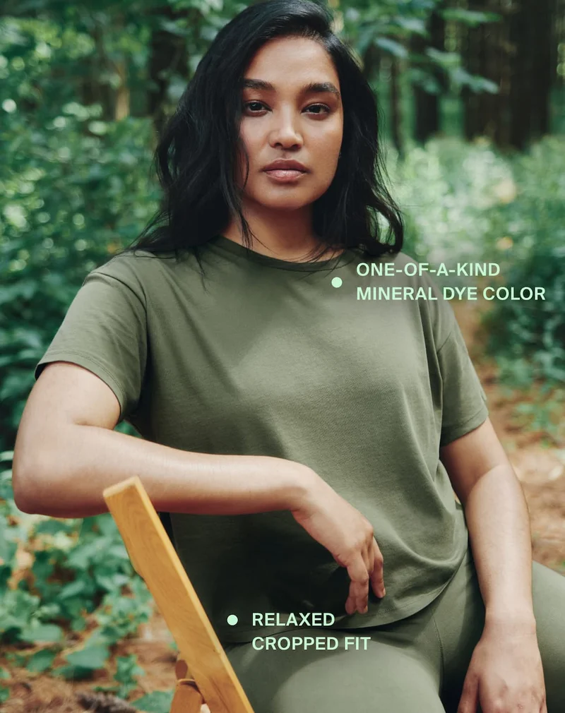 ONE-OF-A-KIND MINERAL DYE COLOR. RELAXED CROPPED FIT