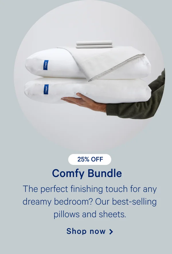 Comfy Bundle >> The perfect finishing touch for any dreamy bedroom? Our best-selling pillows and sheets. >> Shop now >>