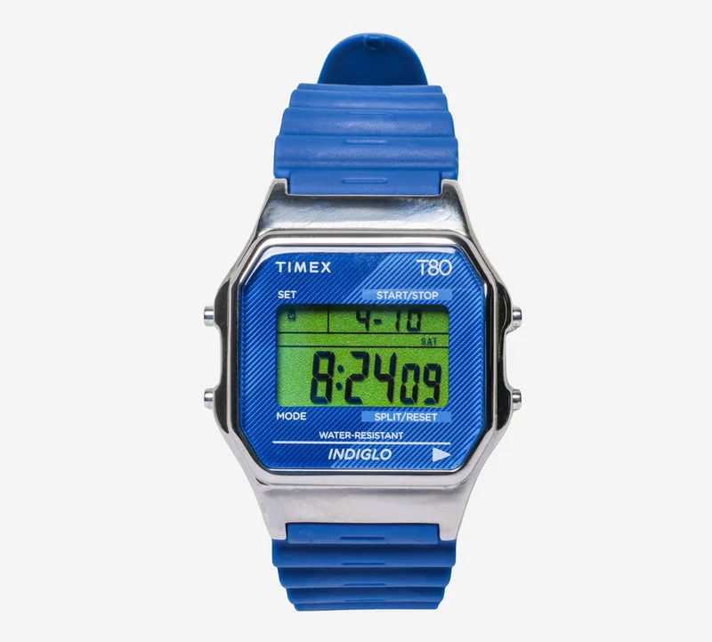 Timex Rewound T80 Blue Quartz Digital Watch