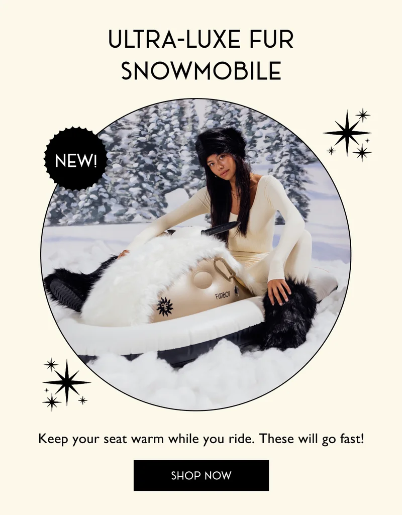 Ultra-Luxe Fur Snowmobile | Keep your seat warm while you ride. These will go fast! | SHOP NOW