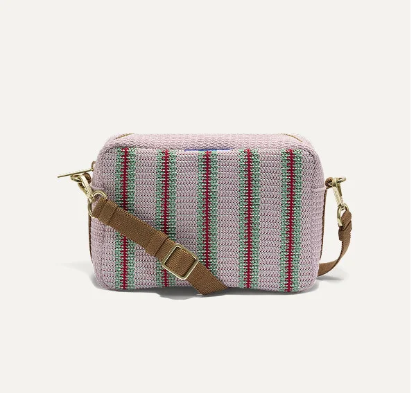 The Crossbody Camera Bag - Watermelon Market Stripe