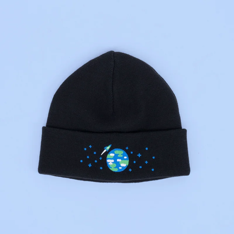 Image of Embroidered Earth Beanie