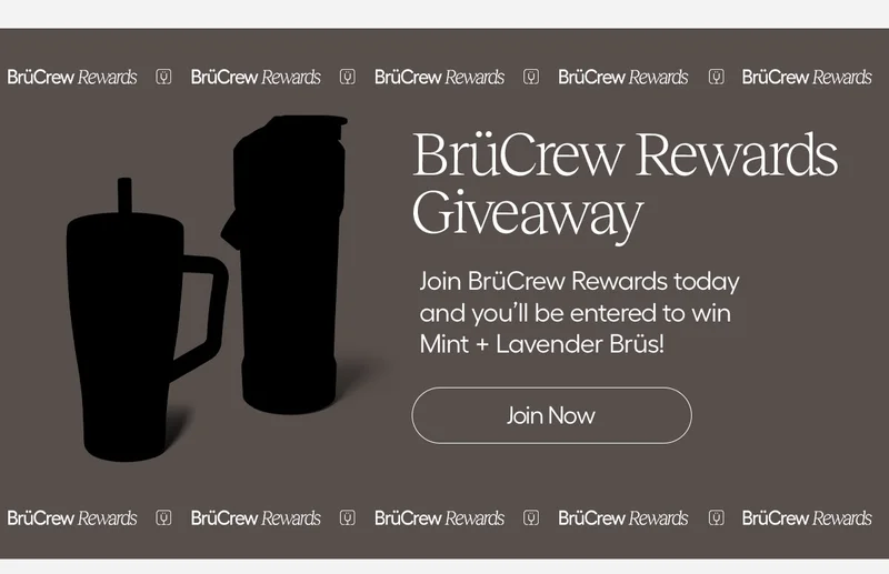 BruCrew Rewards Giveaway. Join BrüCrew Rewards today and you'll be entered to win Mint + Lavender Brüs! - Join Now