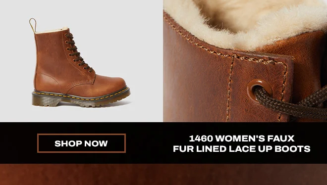 1460 Women's Faux Fur Lined Lace Up Boots