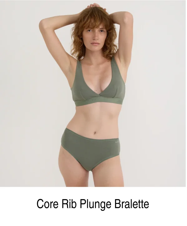 Core Rib Plunge Bralette