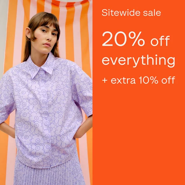 Sidewide sale 20% off everything + extra 10% off Sidewide sale 20% off everything + extra 10% off