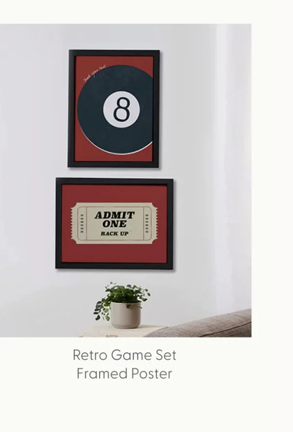 Retro Game Set Framed Poster