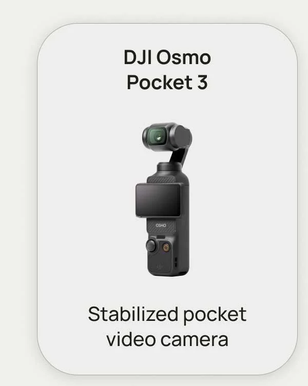 DJI Osmo Pocket 3 -  Stabilized pocket video camera