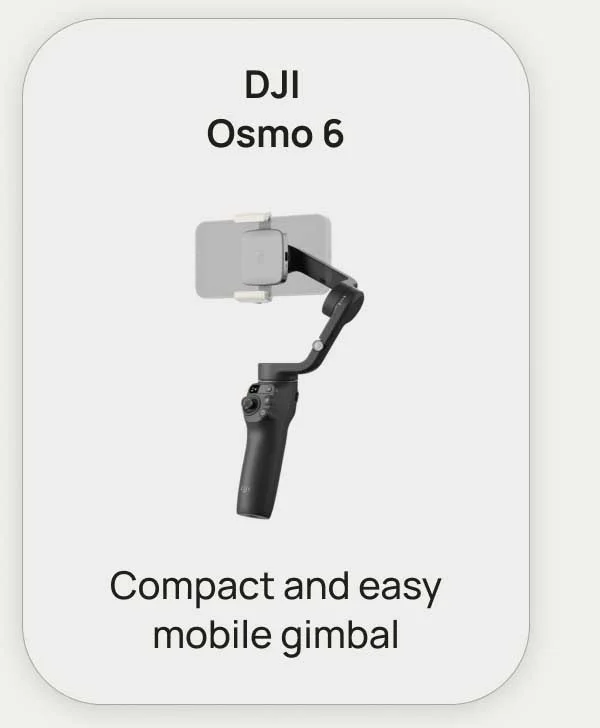 DJI OSMO 6 Compact and easy mobile gimbal