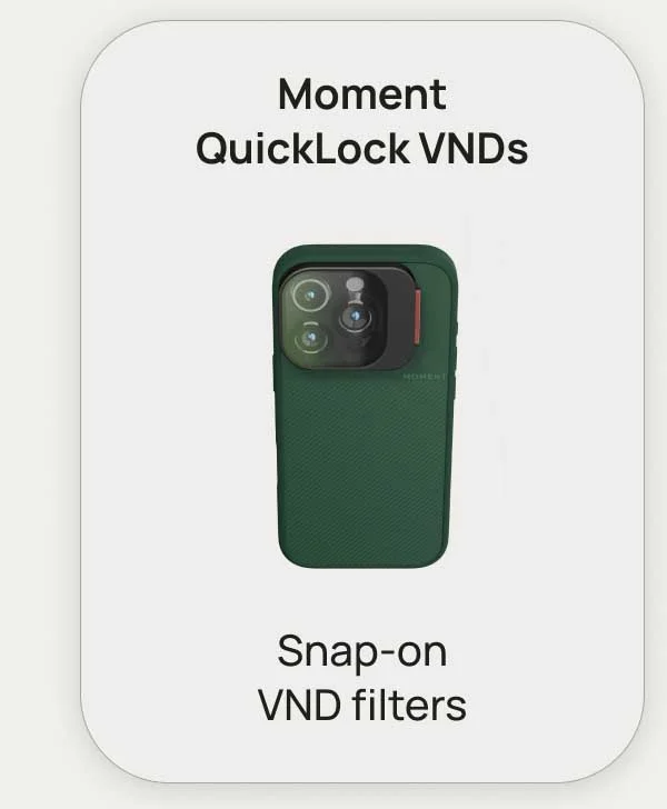Moment QuickLock VNDs Snap on VND Filters