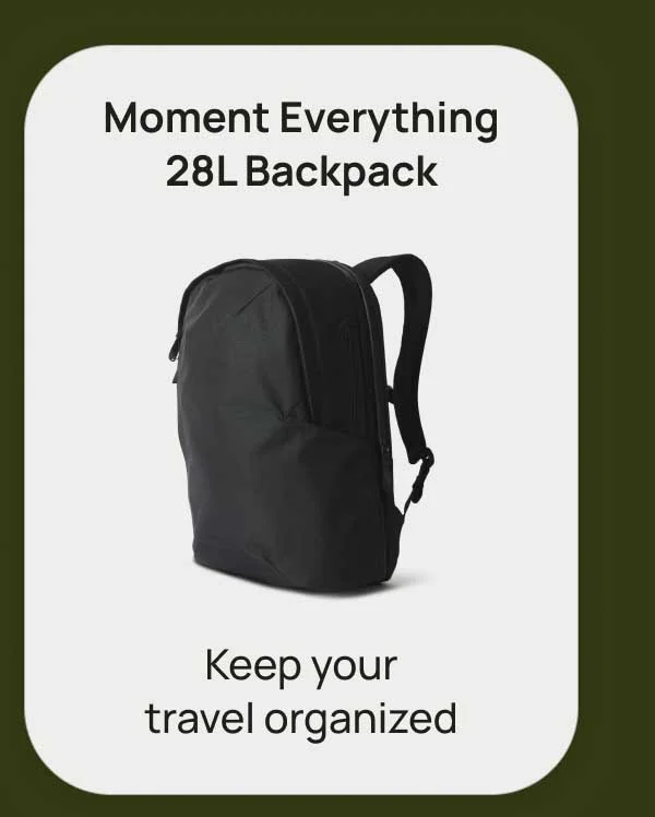 Moment Everything 28L Backpack - Keep your travel organized