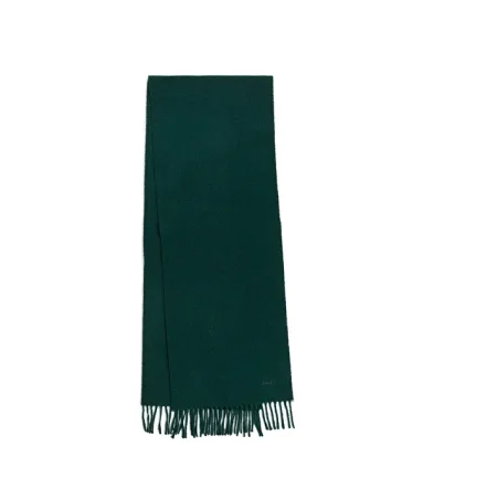 Woven Cashmere Scarf Dark Green
