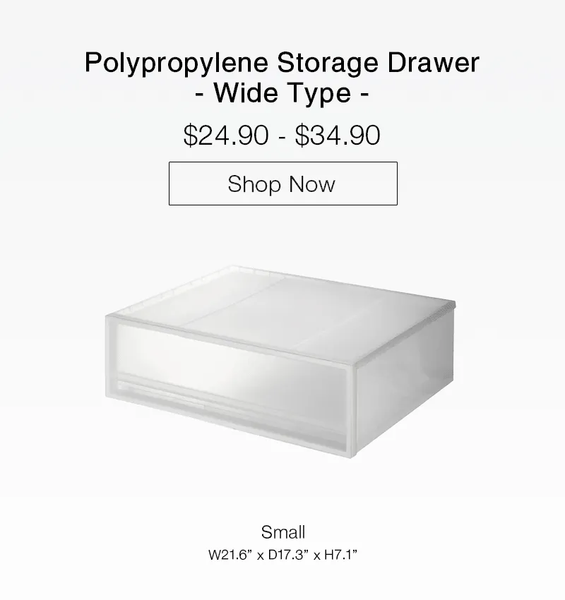 Polypropylene Storage Drawer: Wide Type