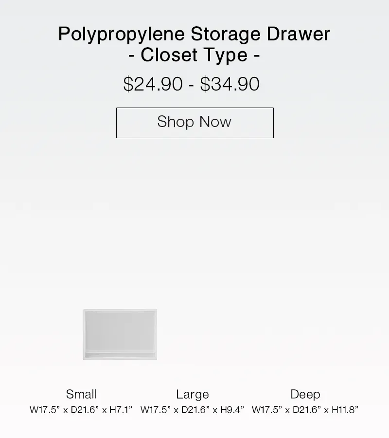 Polypropylene Storage Drawer- Closet Type
