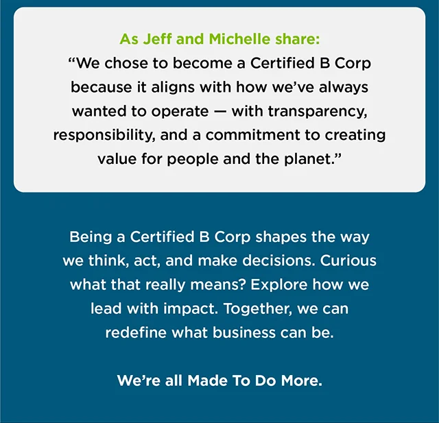 Quote from co-owners Jeff and Michelle