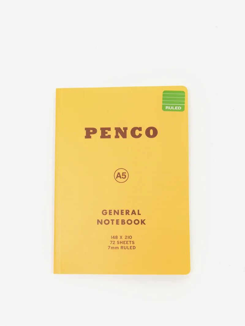 Image of Hightide Penco Soft PP Notebook Ruled A5 - Yellow