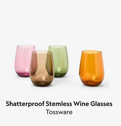 Shatterproof Stemless Wine Glasses - Set of 4