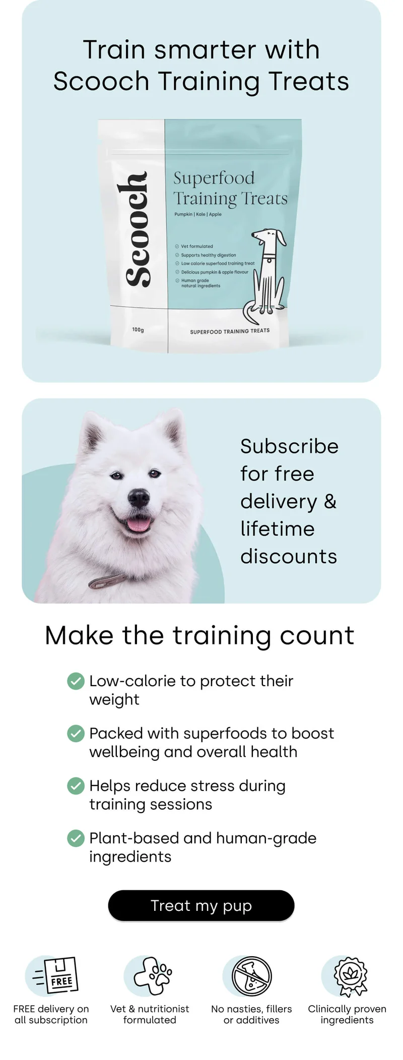 Train smarter with Scooch Training Treats - Get treats