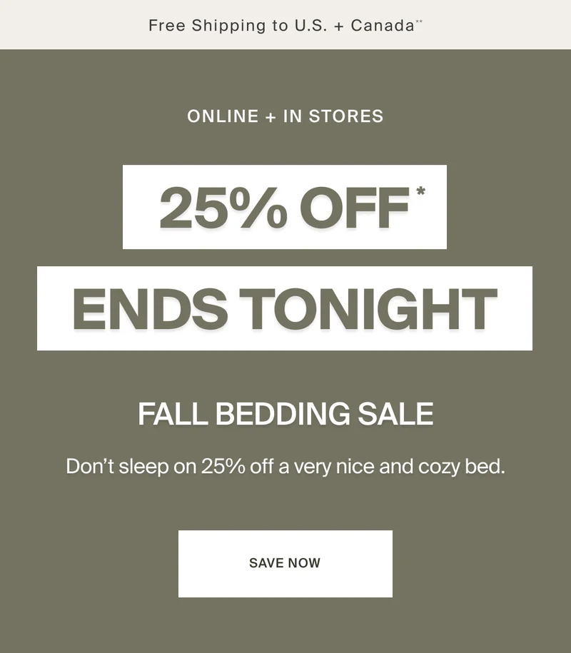Save during the Fall Bedding Sale